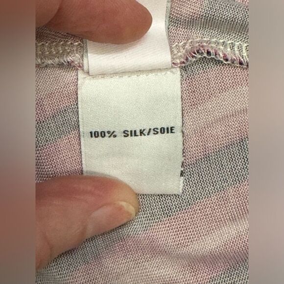 Diane Von Furstenberg Pink Black Stripe Wrap Silk Dress size 6 - Picture 11 of 16